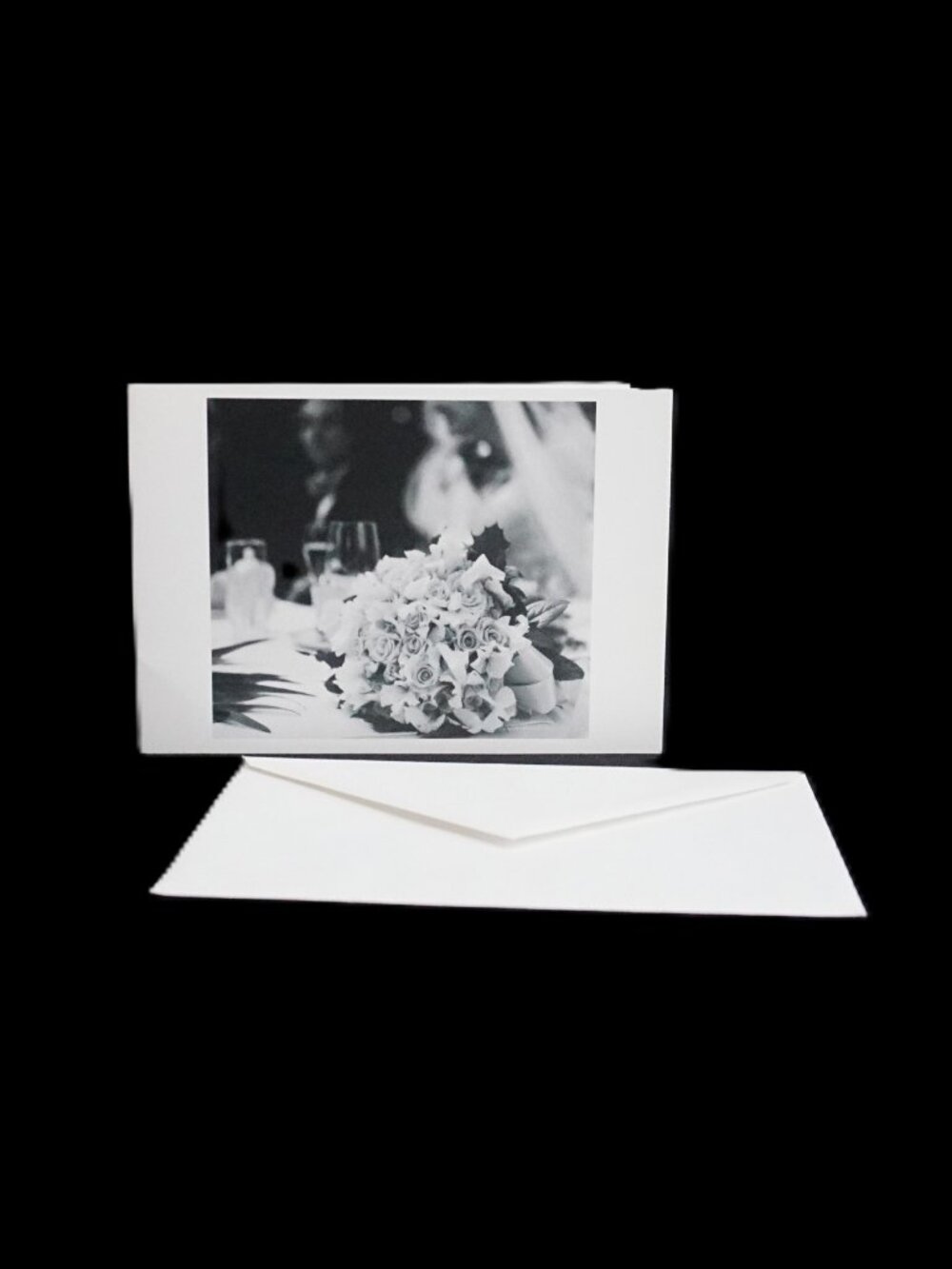 Vintage Hallmark Impromptu Wedding Blank Note Greeting Card Black & White Photo